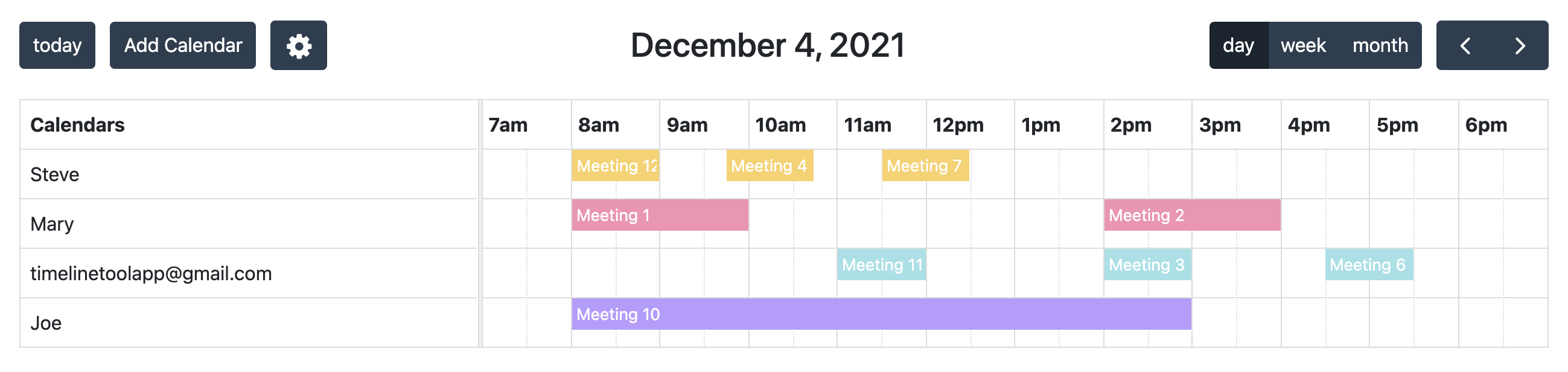 Google Calendar Timeline Schedule